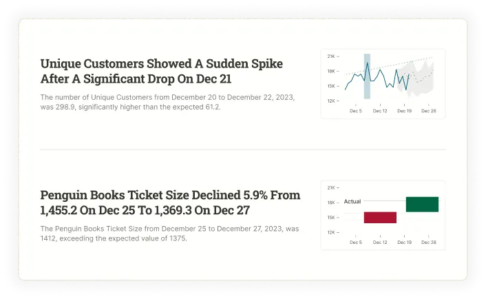 Insight story shown in the product news feed